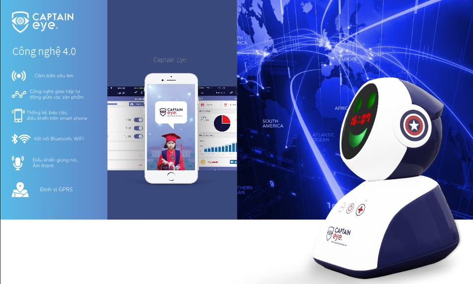 Captain Eye - Robot chống cận thị, gù lưng và hỗ trợ giám sát học tập trẻ em Plus 4.0